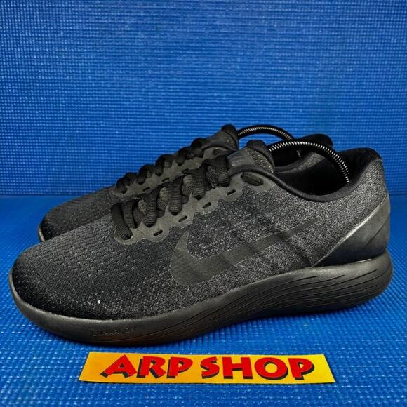 🔴 NIKE LUNARGLIDE 9 Men`s Size 10 Black Athletic Running Shoes 904715-007 - Picture 1 of 8